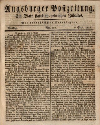 Augsburger Postzeitung Montag 9. September 1833