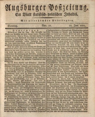Augsburger Postzeitung Sonntag 26. Januar 1834