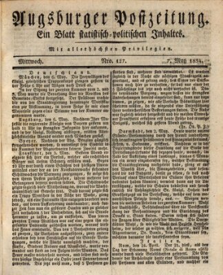 Augsburger Postzeitung Mittwoch 7. Mai 1834