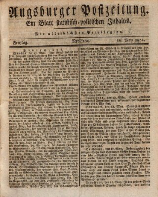 Augsburger Postzeitung Freitag 16. Mai 1834