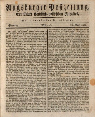 Augsburger Postzeitung Sonntag 25. Mai 1834
