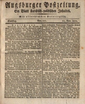 Augsburger Postzeitung Samstag 15. November 1834