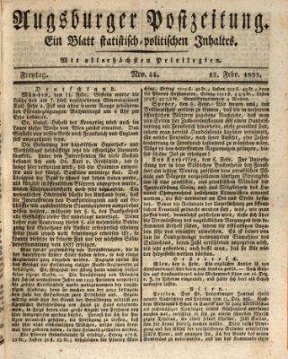 Augsburger Postzeitung Freitag 13. Februar 1835