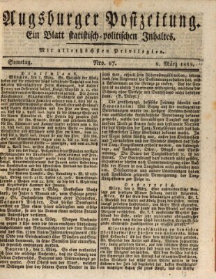 Augsburger Postzeitung Sonntag 8. März 1835