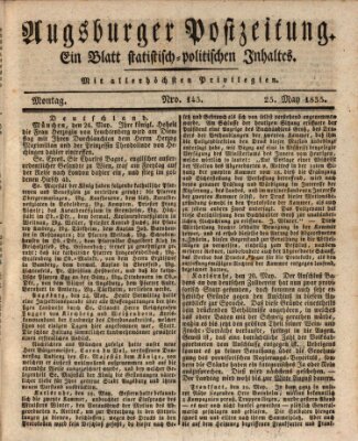 Augsburger Postzeitung Montag 25. Mai 1835