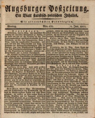 Augsburger Postzeitung Montag 1. Juni 1835