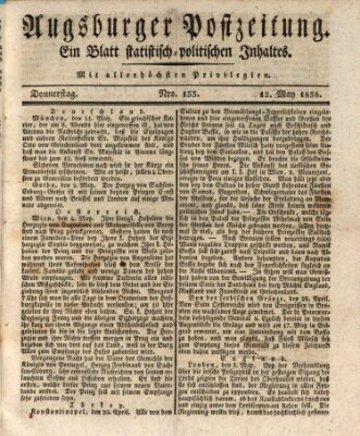 Augsburger Postzeitung Donnerstag 12. Mai 1836