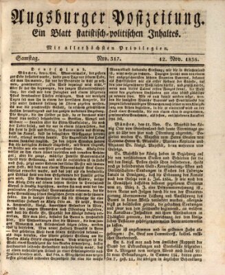 Augsburger Postzeitung Samstag 12. November 1836