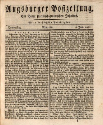 Augsburger Postzeitung Donnerstag 8. Juni 1837