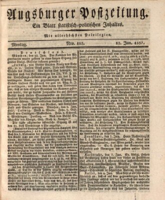 Augsburger Postzeitung Montag 12. Juni 1837