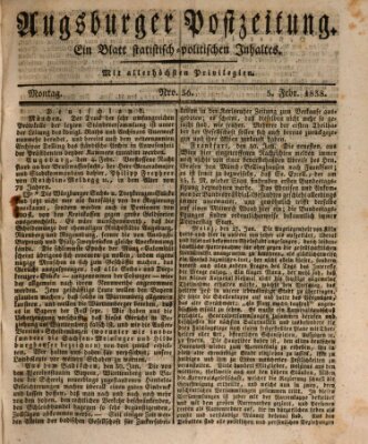 Augsburger Postzeitung Montag 5. Februar 1838
