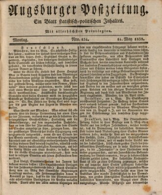Augsburger Postzeitung Montag 14. Mai 1838