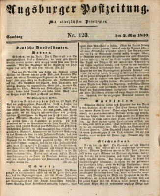 Augsburger Postzeitung Samstag 2. Mai 1840