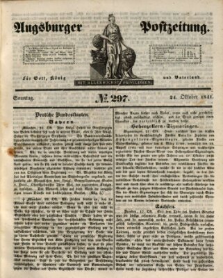 Augsburger Postzeitung Sonntag 24. Oktober 1841