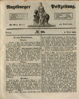 Augsburger Postzeitung Freitag 8. April 1842