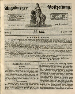 Augsburger Postzeitung Samstag 4. Juni 1842