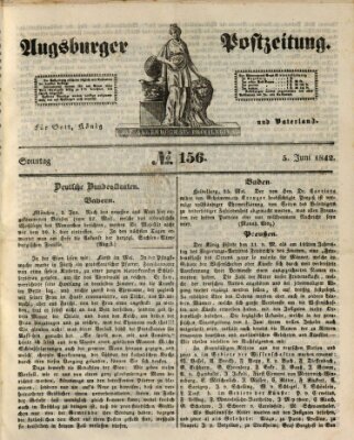 Augsburger Postzeitung Sonntag 5. Juni 1842