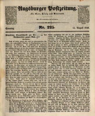 Augsburger Postzeitung Sonntag 14. August 1842