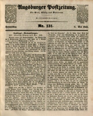Augsburger Postzeitung Donnerstag 11. Mai 1843