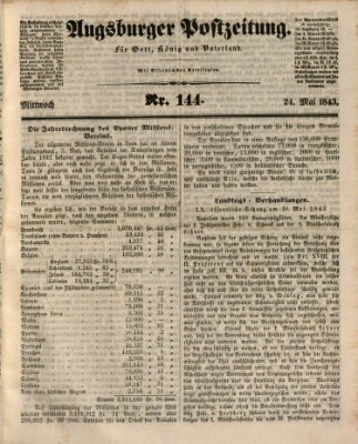 Augsburger Postzeitung Mittwoch 24. Mai 1843