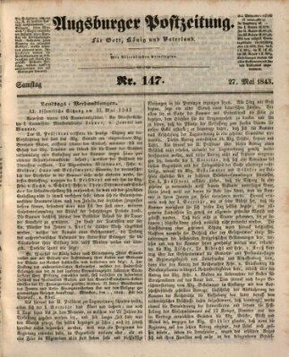Augsburger Postzeitung Samstag 27. Mai 1843
