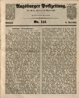 Augsburger Postzeitung Mittwoch 31. Mai 1843