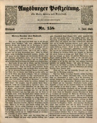 Augsburger Postzeitung Mittwoch 7. Juni 1843