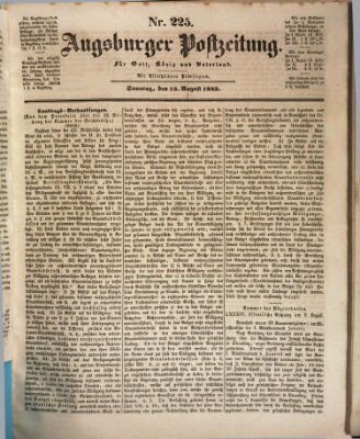 Augsburger Postzeitung Sonntag 13. August 1843