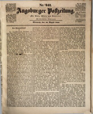 Augsburger Postzeitung Mittwoch 30. August 1843