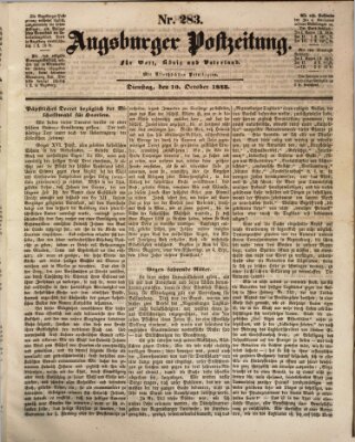Augsburger Postzeitung Dienstag 10. Oktober 1843