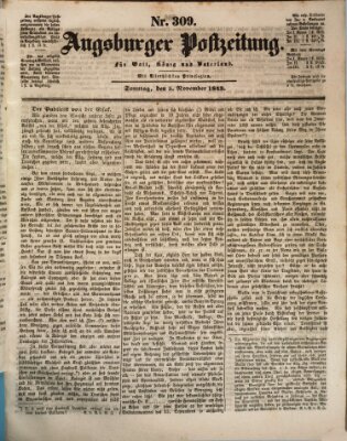 Augsburger Postzeitung Freitag 3. November 1843