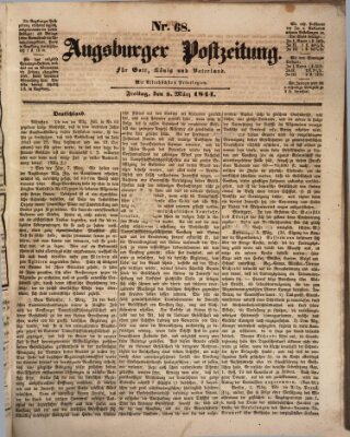 Augsburger Postzeitung Freitag 8. März 1844