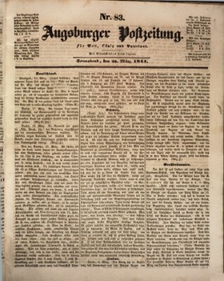 Augsburger Postzeitung Samstag 23. März 1844