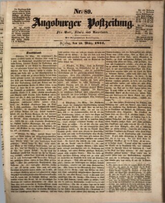 Augsburger Postzeitung Freitag 29. März 1844