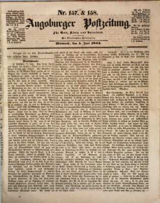Augsburger Postzeitung Mittwoch 5. Juni 1844