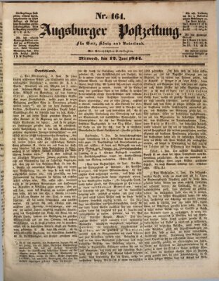 Augsburger Postzeitung Mittwoch 12. Juni 1844