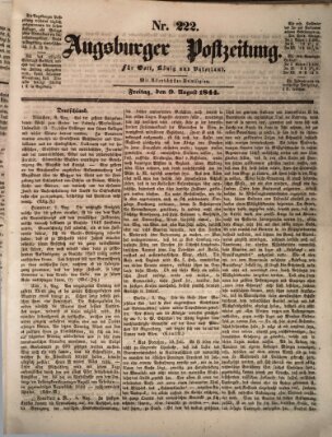 Augsburger Postzeitung Freitag 9. August 1844
