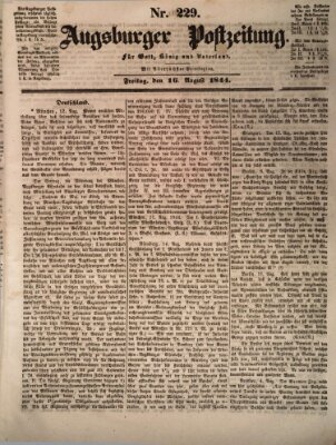 Augsburger Postzeitung Freitag 16. August 1844