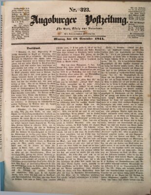 Augsburger Postzeitung Montag 18. November 1844