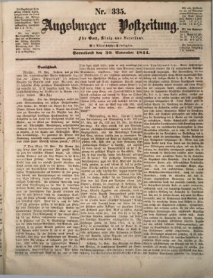 Augsburger Postzeitung Samstag 30. November 1844