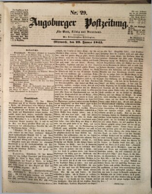 Augsburger Postzeitung Mittwoch 29. Januar 1845