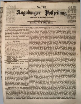 Augsburger Postzeitung Sonntag 2. März 1845