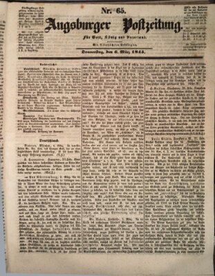 Augsburger Postzeitung Donnerstag 6. März 1845
