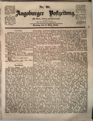 Augsburger Postzeitung Sonntag 9. März 1845