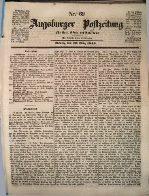 Augsburger Postzeitung Montag 10. März 1845