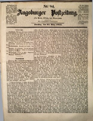 Augsburger Postzeitung Dienstag 25. März 1845
