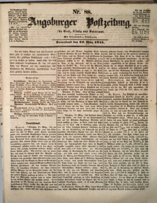 Augsburger Postzeitung Samstag 29. März 1845