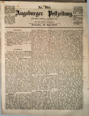 Augsburger Postzeitung Donnerstag 10. April 1845