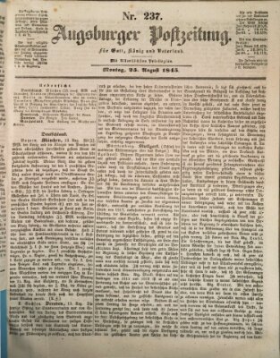 Augsburger Postzeitung Montag 25. August 1845