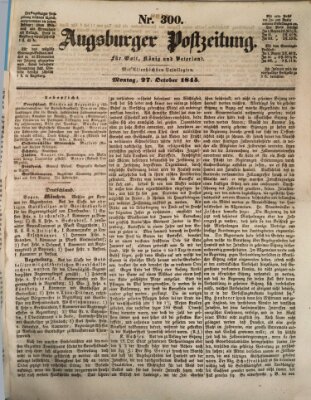 Augsburger Postzeitung Montag 27. Oktober 1845